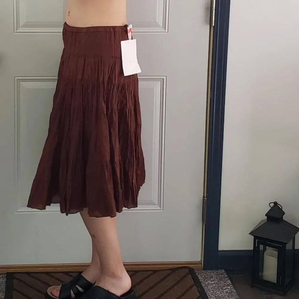 Y2K Deadstock Brown Cotton Fairycore Skirt‎